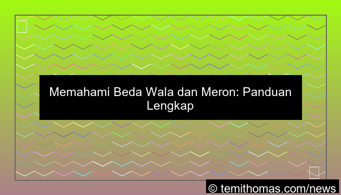 beda wala dan meron