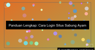 cara login situs sabung ayam