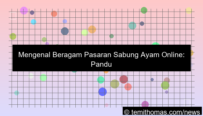 daftar pasaran sabung ayam