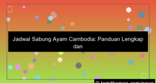 jadwal sabung ayam cambodia