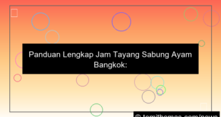 visual jam tayang sabung ayam bangkok