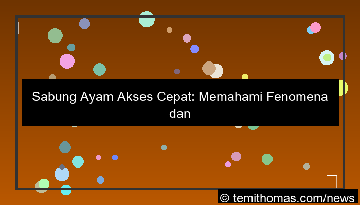 sabung ayam akses cepat
