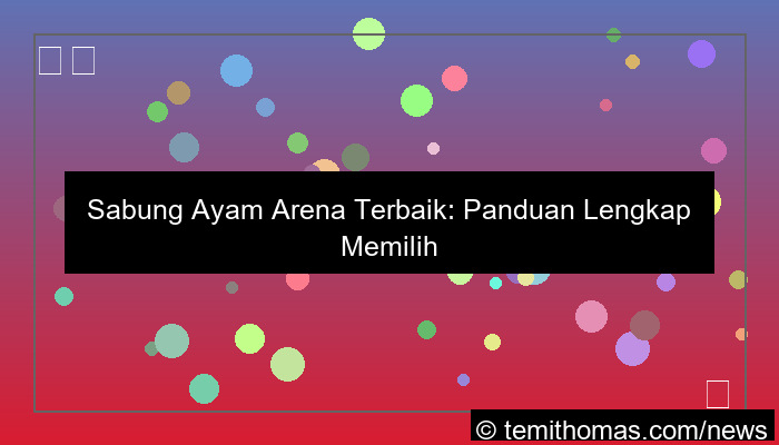visual sabung ayam arena terbaik