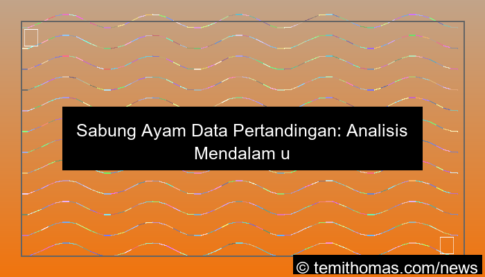 sabung ayam data pertandingan