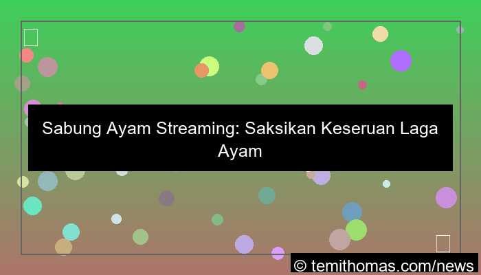 sabung ayam streaming