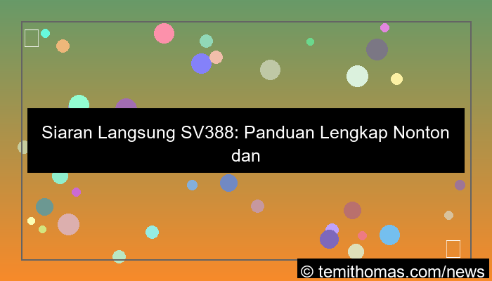 siaran langsung sv388