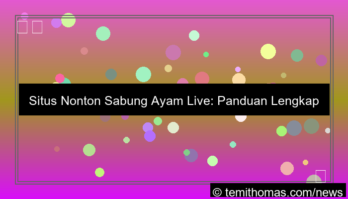situs nonton sabung ayam live