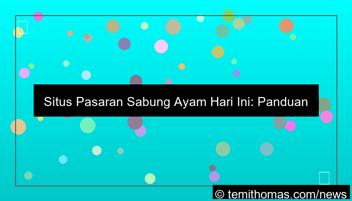 situs pasaran sabung ayam hari ini