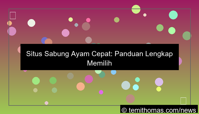 situs sabung ayam cepat