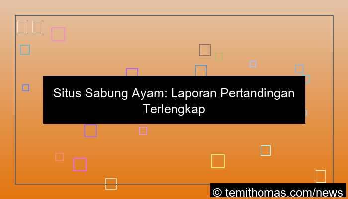 situs sabung ayam laporan pertandingan