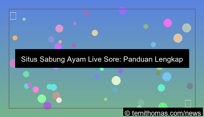 situs sabung ayam live sore