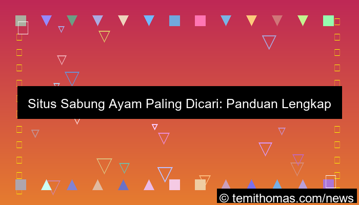 situs sabung ayam paling dicari