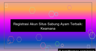 situs sabung ayam registrasi akun