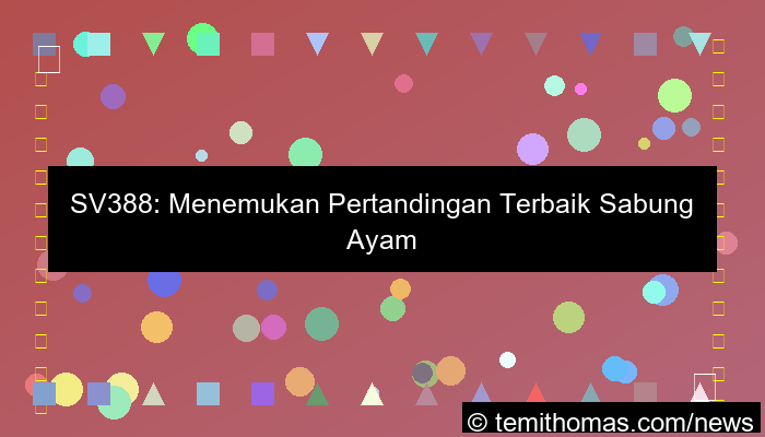 sv388 pertandingan terbaik