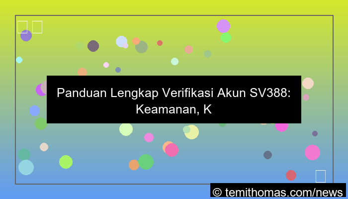 sv388 verifikasi akun