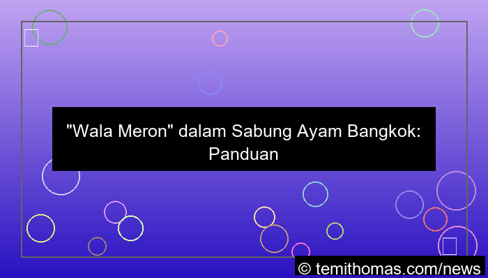 wala meron duel ayam bangkok