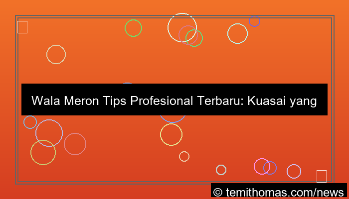 wala meron tips profesional terbaru