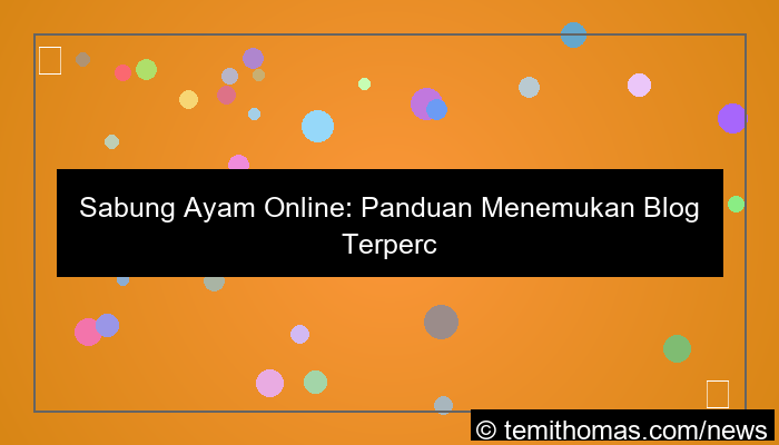 sabung ayam blog terpercaya