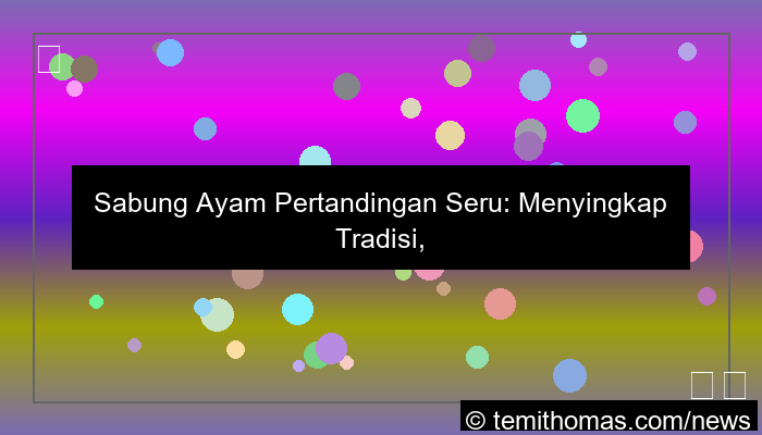 sabung ayam pertandingan seru