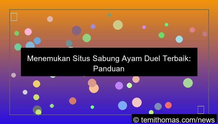 situs sabung ayam duel terbaik