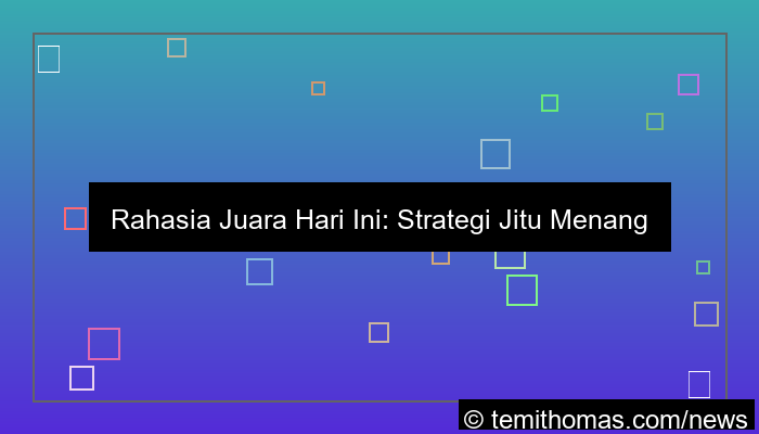 wala meron tips juara hari ini